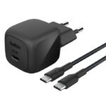 Belkin BOOST↑CHARGE™ Chargeur Secteur USB-C Compact (45W) avec Câble USB-C vers USB-C – Noir SKU: WCA013KQ1MBK-B6 - Image 2