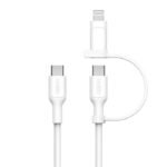 Câble BELKIN 2-en-1 BoostCharge Pro avec connecteurs USB-C et Lightning - Blanc - Image 3