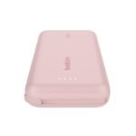 Power Bank Belkin BoostCharge 10 000 mAh - 20 W avec câble intégré - Alimentation USB-C, charge rapide Rose - Image 4