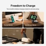 Support de chargement sans fil Belkin BoostCharge 2 en 1 avec Qi2 magnétique 15 W, noir - Image 4