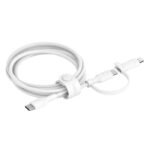 Câble BELKIN 2-en-1 BoostCharge Pro avec connecteurs USB-C et Lightning - Blanc - Image 4