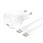Chargeur mural Belkin BoostCharge 20W USB-C CUBE, câble USB-C de 1 m, blanc