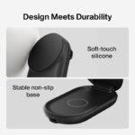 Support de chargement sans fil Belkin BoostCharge 2 en 1 avec Qi2 magnétique 15 W, noir - Image 3
