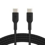 Câble tressé Belkin BoostCharge USB-C vers USB-C, 1 M, noir