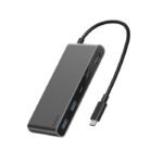 Belkin Connect USB-C 7-in-1 Docking Hub with Dual USB-C, HDMI 4K, USB-A, SD/microSD, 100W PD – Grey Model: AVC023HQSGY - Image 2