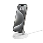 Belkin BOOST↑CHARGE™ Pro Support de Charge Magnétique Sans Fil Convertible Qi2 15W – Blanc Model: WIA008BTWH - Image 3