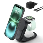 Support de charge pliable Belkin UltraCharge QI2 3-en-1 25 W, noir - Image 2