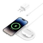 Belkin BoostCharge Pro 2-in-1 Magnetic Wireless Charging Pad Qi2 15W (White)  Model: WIZ021VFWH - Image 4
