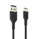 Câble tressé Belkin BoostCharge USB-A vers USB-C, 1 M, noir - Image 2