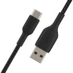 Câble tressé Belkin BoostCharge USB-A vers USB-C, 1 M, noir - Image 3