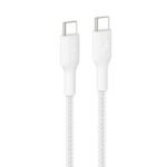 Belkin BoostCharge Pro Braided USB-C to USB-C Cable (240W, 2m, White)  Model: CAB025HQ2MWH