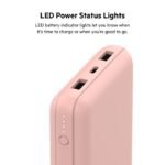 Belkin BOOST↑CHARGE Power Bank 20,000mAh – 15W (USB-A & USB-C, Rose) Model: BPB012BTRG - Image 4