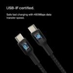 Câble tressé Belkin BoostCharge USB-C vers USB-C, 1 M, noir - Image 5