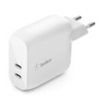 Belkin BOOST↑CHARGE™ Chargeur Secteur 2 Ports USB-C PD (40W) – Blanc SKU: WCB006VFWH