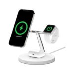 Belkin BoostCharge Pro 3-in-1 Wireless Charger with MagSafe (15W) – White  Model: WIZ017VFWH
