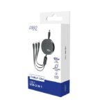 MyWay Retractable 3-in-1 USB-C Charging Cable 100W — Model: MWUSC0090 - Image 2
