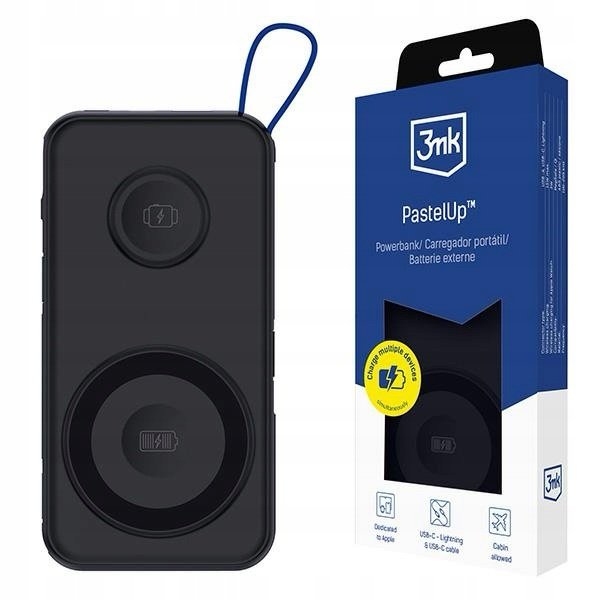 img_0017 Power Bank 3mk PastelUp 10,000 mAh 22.5W USB 1A1C Black — Model: 5903108583176 - Image 1
