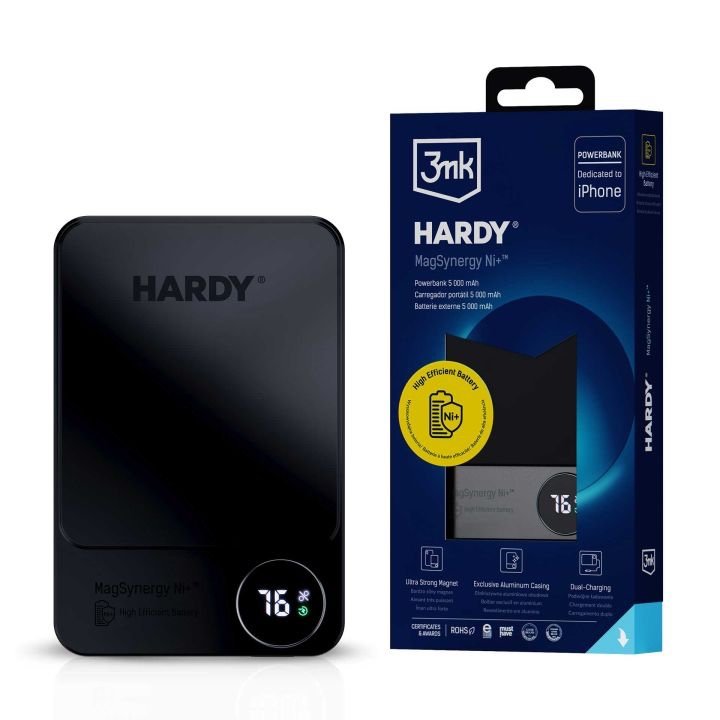 img_0033 Power Bank 3mk HARDY® MagSynergy Ni+ 5000mAh™ 22.5W Black — Model: 5903108572217 - Image 1