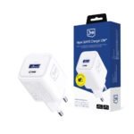 3mk Hyper GaN 33W Fast Charger (1x USB-A, 1x USB-C) White — Model: 5903108684323