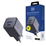 3mk Hyper GaN 33W Fast Charger (1x USB-A, 1x USB-C) Black — Model: 5903108684316