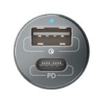 3mk Hyper 100W PD QC PPS Dual Car Charger (1x USB-A, 1x USB-C) Silver/Grey — Model: 5903108464567 - Image 3