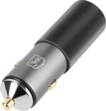 3mk Hyper 100W PD QC PPS Dual Car Charger (1x USB-A, 1x USB-C) Silver/Grey — Model: 5903108464567 - Image 2