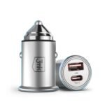 3mk Hyper 45W PD QC PPS Dual Car Charger (1x USB-A, 1x USB-C) Silver — Model: 5903108527231 - Image 3