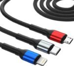 3mk Hyper N-Series 6-in-1 Multi-Cable 1.2m (C/A to C/Lightning/Micro, 18W) Black — Model: 5903108685252 - Image 2