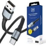 3mk Hyper N-Series USB-A to USB-C Cable 1m (18W, QC 3.0) White — Model: 5903108680370