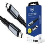 3mk Hyper N-Series Thunderbolt 4 Cable 1m (40Gbps, 240W, 8K) Black — Model: 5903108682008