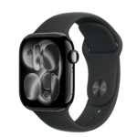Apple Watch Series 11 46mm - Jet Bk Alum + Bk Sport B. S/M - Model : MEUW4ZR/A - Image 2