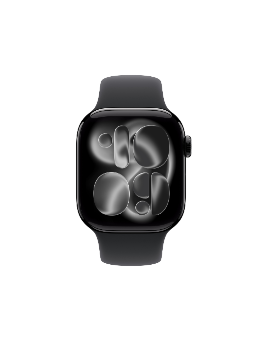 img_0504-3 Apple Watch Series 11 42mm - Jet Bk Alum + Bk Sport B. M/L - Model : MEQU4ZR/A - Image 1