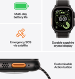 Apple Watch Ultra 3 5G 49mm - Nat. Tit. + L. Blue Alpine Loop S - Model : MEWK4QF/A - Image 3