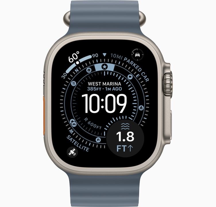 img_0531 Apple Watch Ultra 3 5G 49mm - Nat. Tit. + Anchor Blue Ocean B. - Model : MEWH4QF/A - Image 1