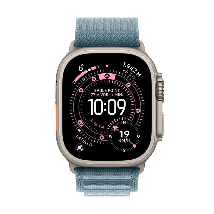 img_0537 Apple Watch Ultra 3 5G 49mm - Nat. Tit. + L. Blue Alpine Loop S - Model : MEWK4QF/A - Image 1