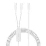 Belkin BoostCharge USB-C to Dual USB-C Cable (140W) - White - Model: CAC004HQ1.5MWH