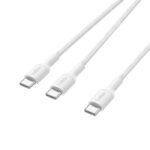 Belkin BoostCharge USB-C to Dual USB-C Cable (140W) - White - Model: CAC004HQ1.5MWH - Image 3