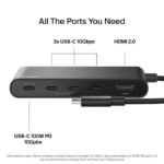Belkin 5-Port USB-C Hub with 4K HDMI - Model: AVC021HQBK - Image 4