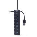 Gembird 7-Port USB 3.2 Gen 1 Hub with Individual Switches (Black) - Image 3