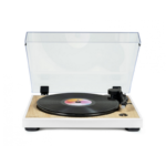 Thomson Belt-Drive Turntable with Audio-Technica Cartridge (White & Oak)